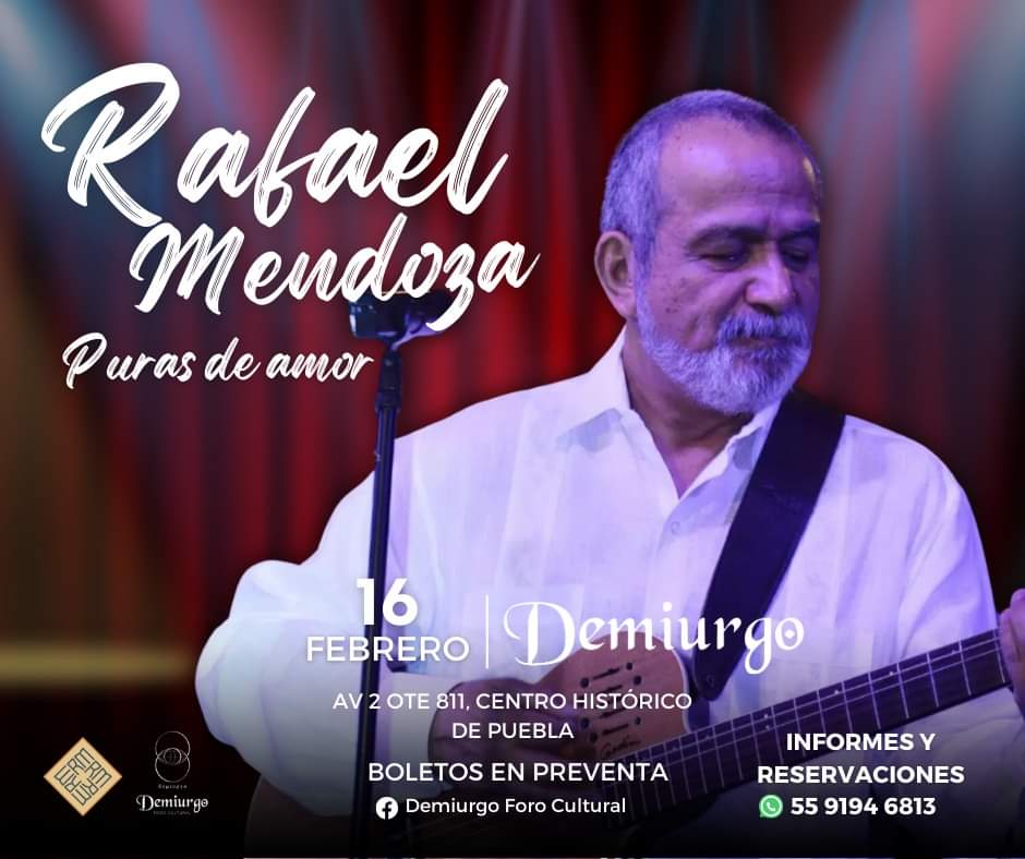 Rafael Mendoza cantará «Puras de amor» en Puebla este viernes